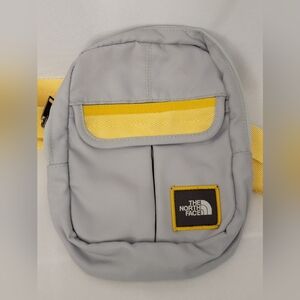 The North Face Gray and Yellow Small Crossbody Bag